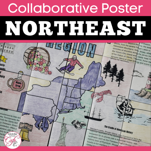 5 Regions of the United States Collaborative Poster | Northeast Region ...