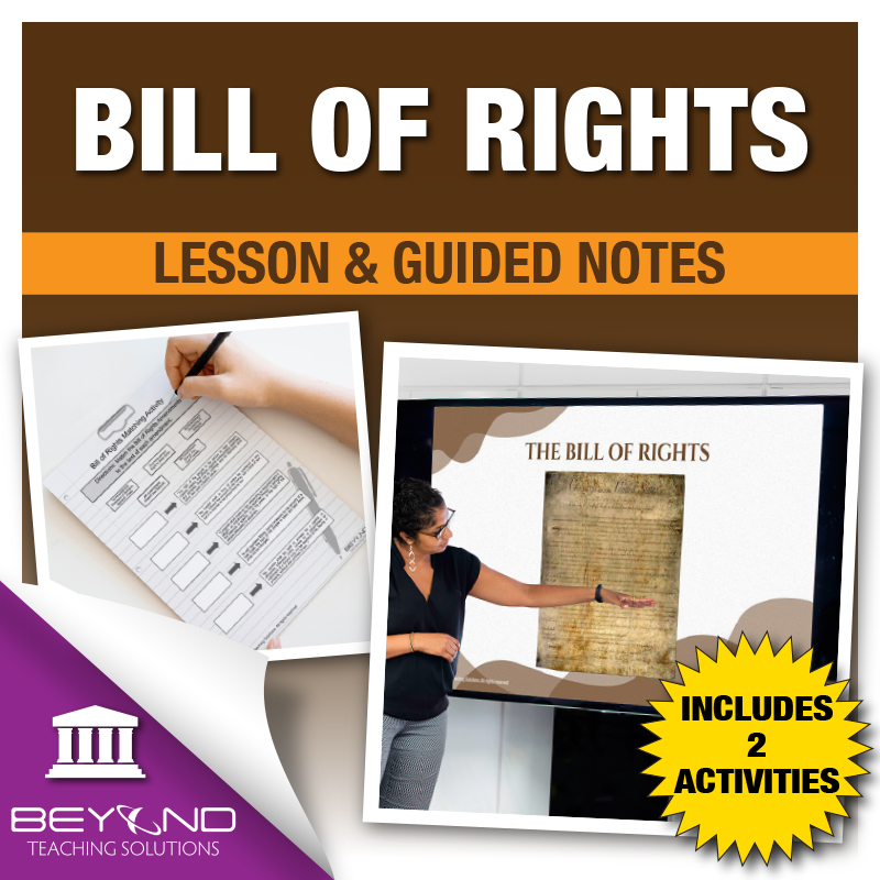 Bill of Rights Digital Lesson and Guided Notes - U.S. Government and U ...