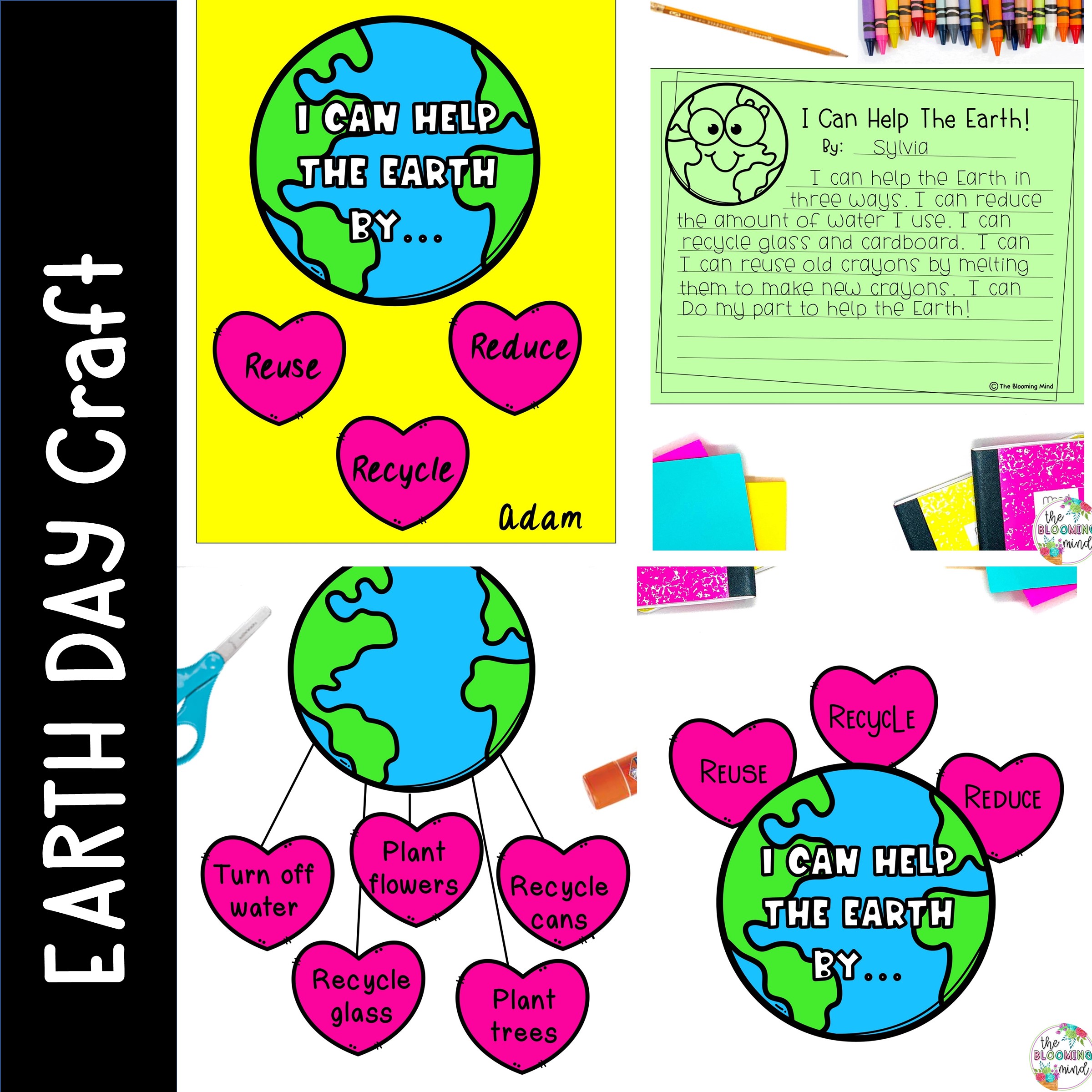 Earth Day Craft and Writing Activity - Classful
