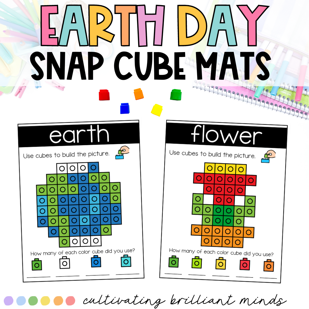 Earth Day Snap Cube Mats | Fine Motor Skills | April | Pre-K ...