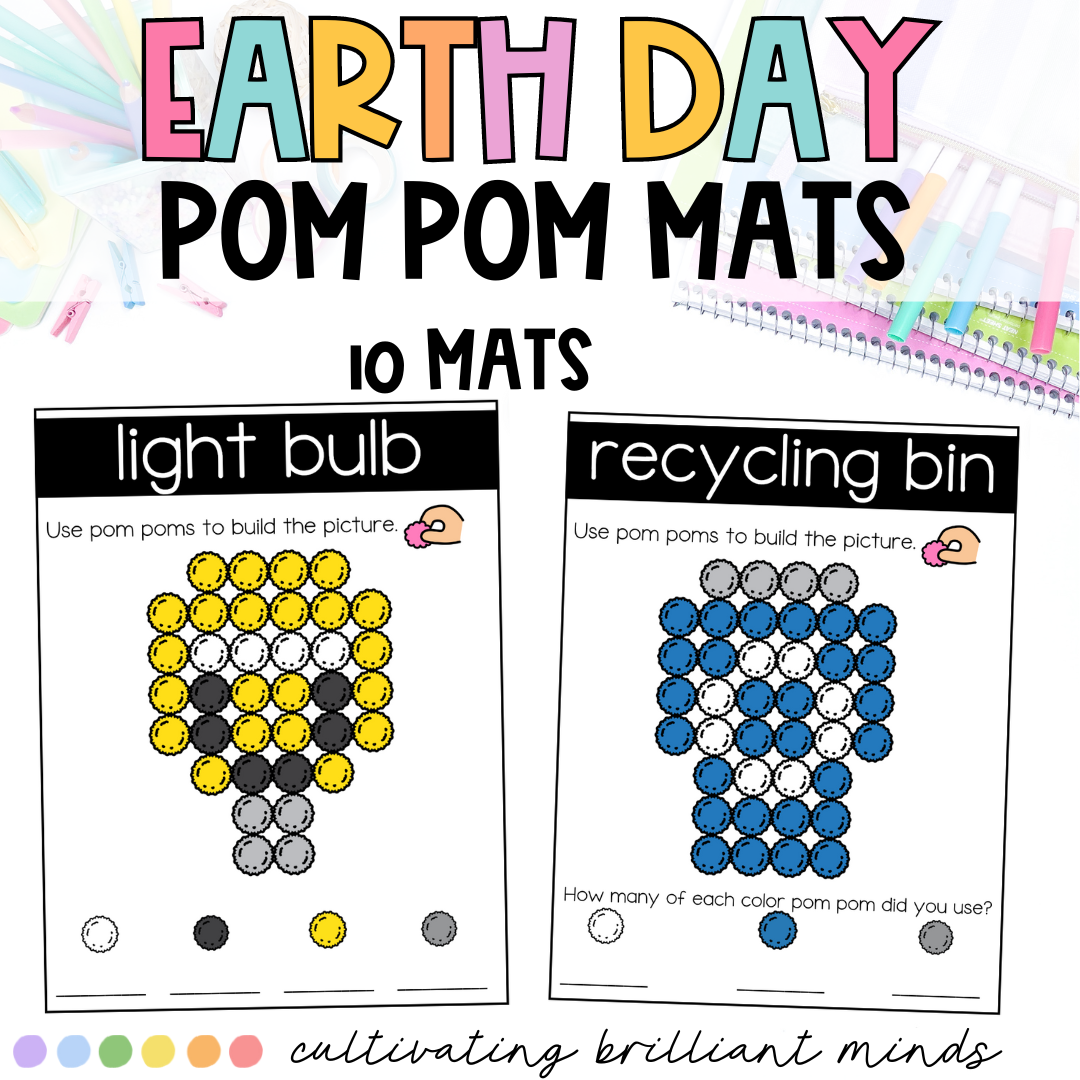 Earth Day Pom Pom Mats | Fine Motor Skills | April | Pre-K ...