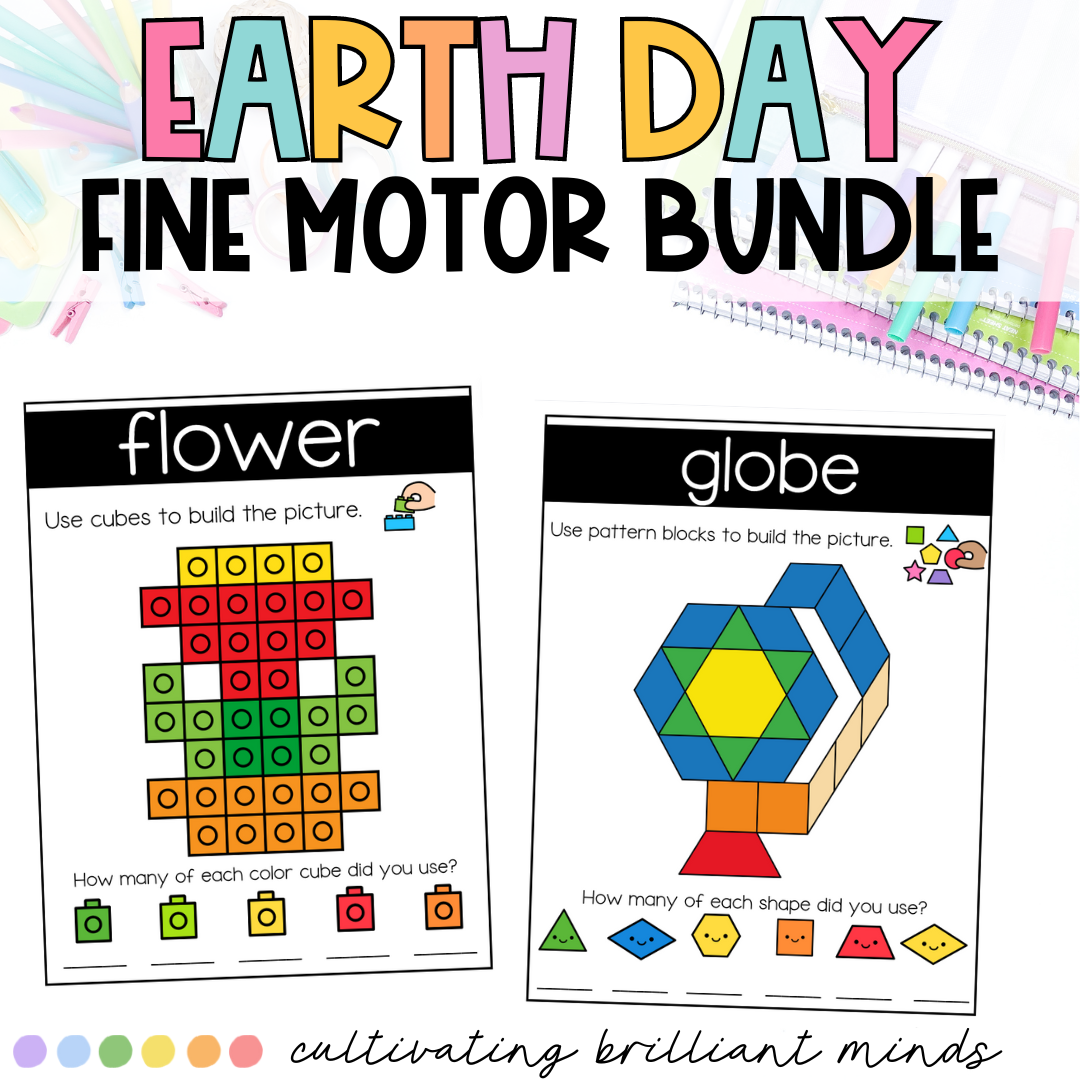 Earth Day Fine Motor Skill Mats | Fine Motor Skills | April | Pre-K, K ...