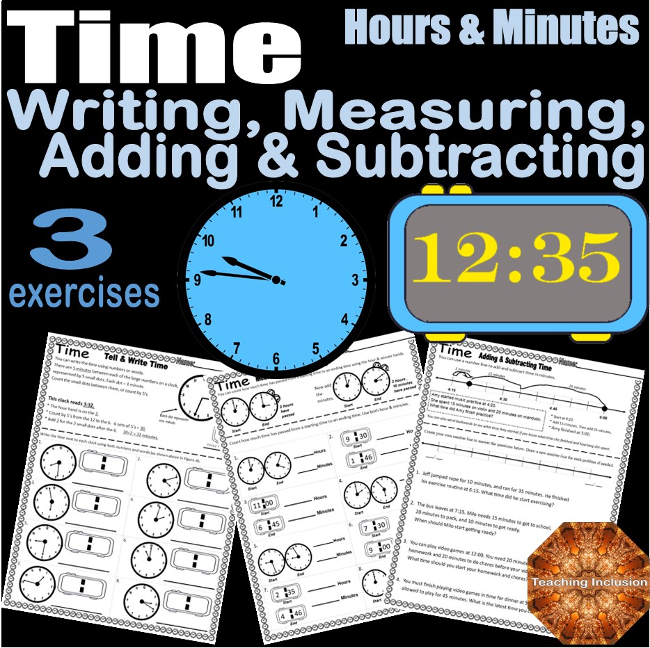 Time Worksheets Adding And Subtracting Telling Time Adding Subtracting