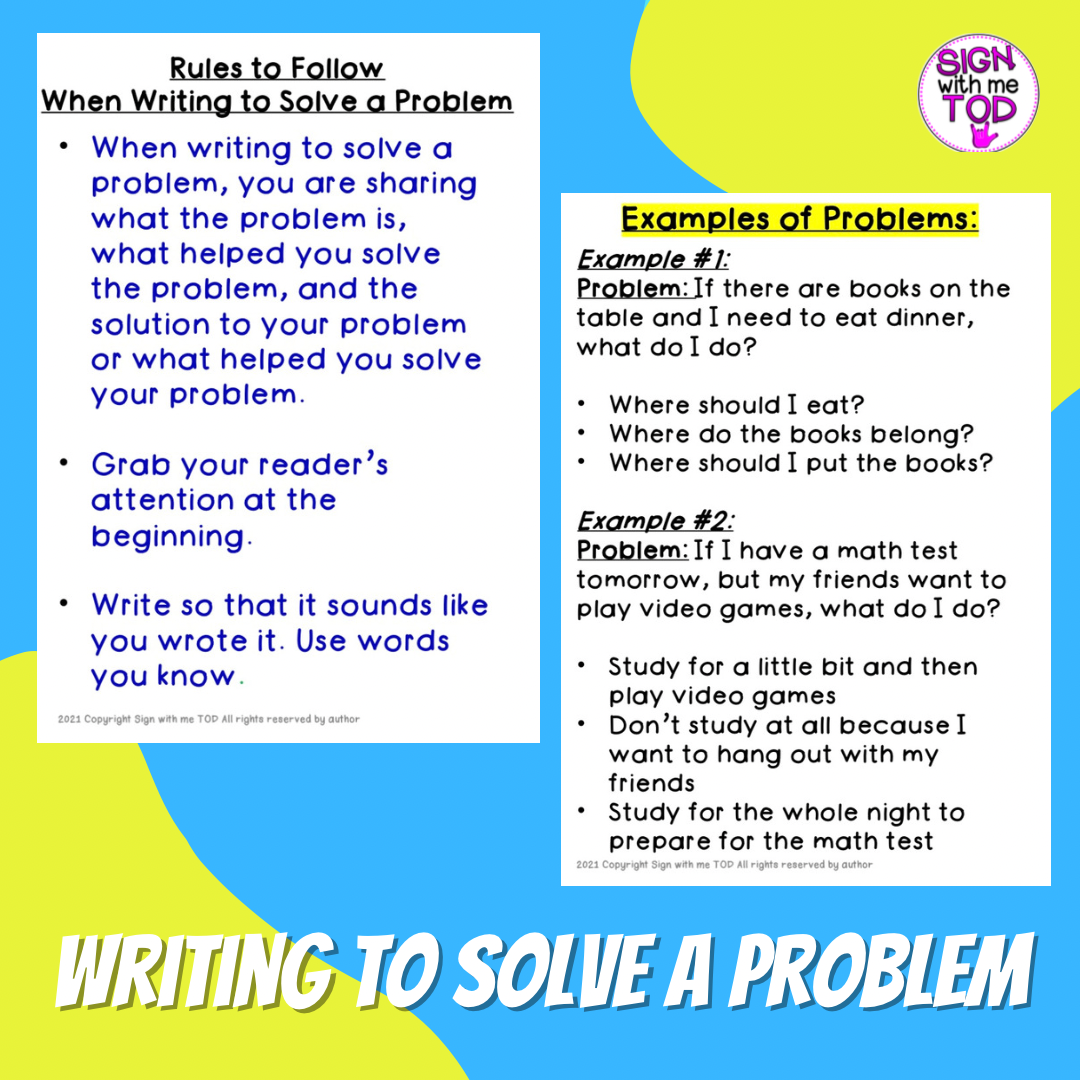 Problem Problem Write Up Writing to Solve a Problem Example and Template - Classful
