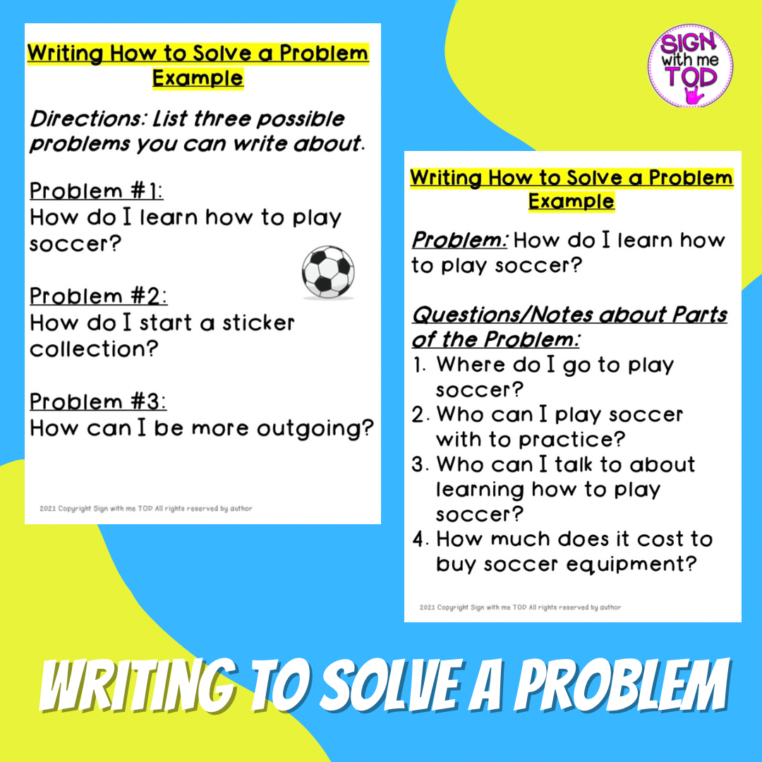 Writing to Solve a Problem Example and Template - Classful