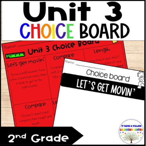 I'm 2 Math IM Grade 2 Math™ - Unit 3 - Math Choice Board & Early Finishers - Classful