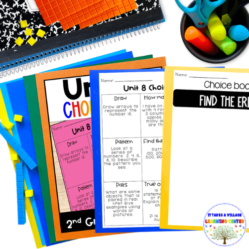 I'm 2 Math IM Grade 2 Math™ - Unit 8 - Math Choice Board & Early Finishers - Classful