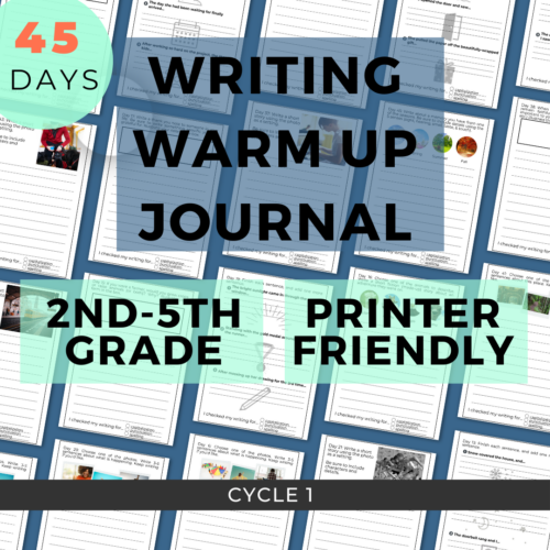 Writing Warm Up Journal for 2nd 3rd 4th 5th Grade Printable, Editing ...