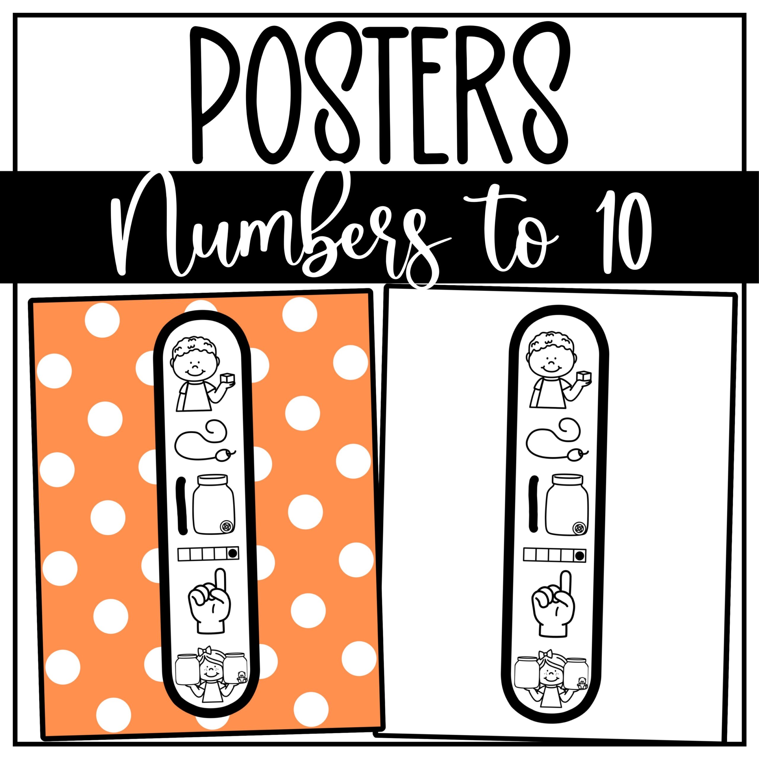 Visual Math Representation Posters {Numbers to 10} - Classful