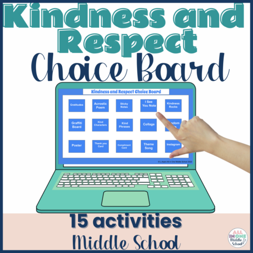 Kindness and Respect Activities for Middle School - Choice Board's featured image