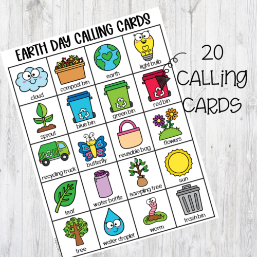 Earth Day Bingo Cards Game Activities - Classful