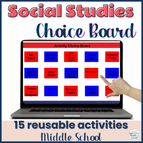 Social Studies Activities - Choice Board for Middle School's featured image