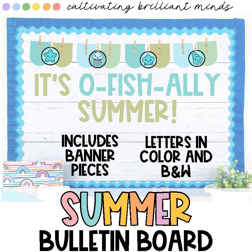 editable-summer-bulletin-board-summer-may-june-end-of-the-year-classful for It S O Fish Ally Summer Free Printable EDITABLE Summer Bulletin Board | Summer | May | June | End of the Year - Classful for It S O Fish Ally Summer Free Printable