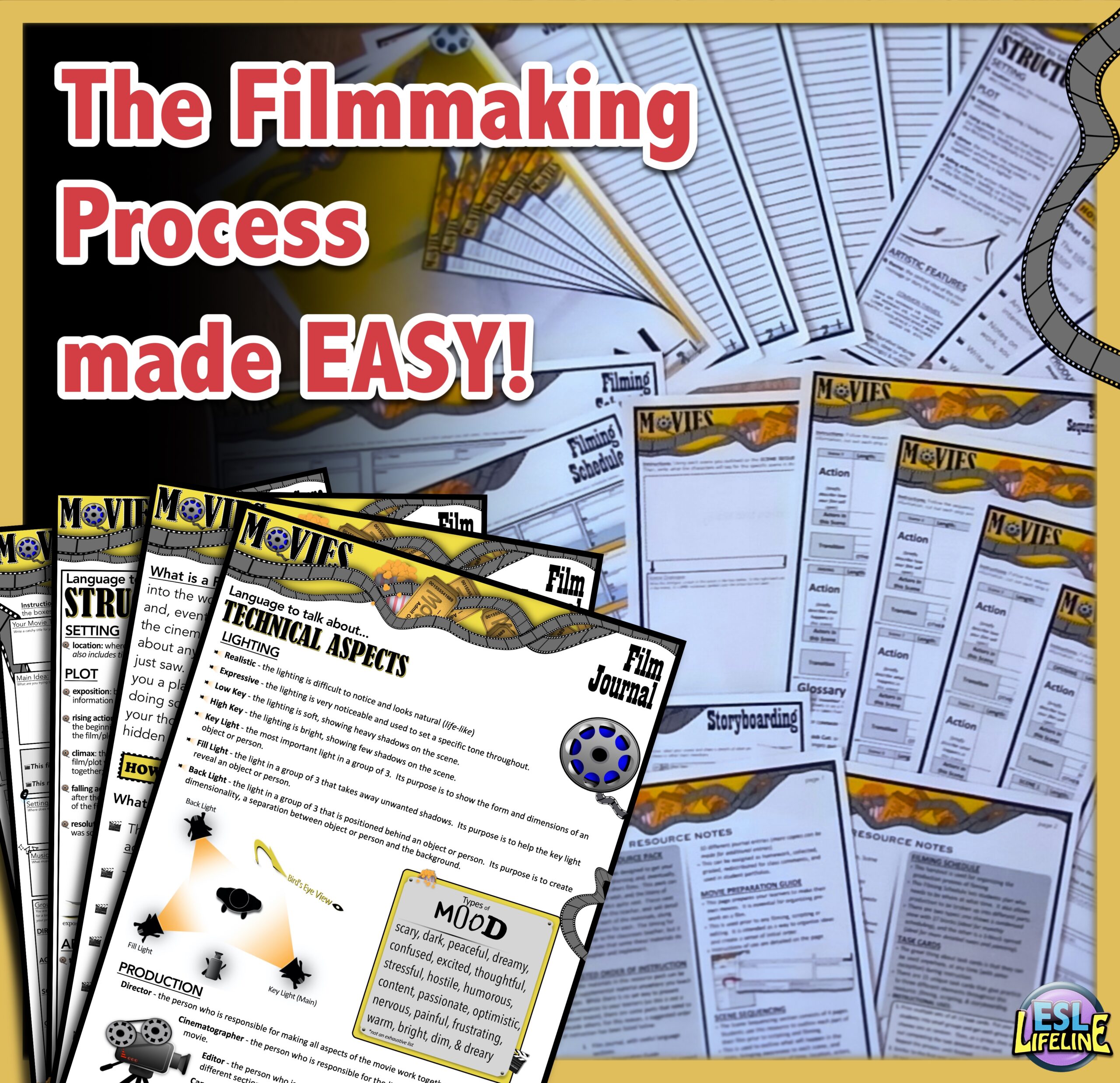 Film Studies Guide for Making a Movie with Organizer & Templates for ...