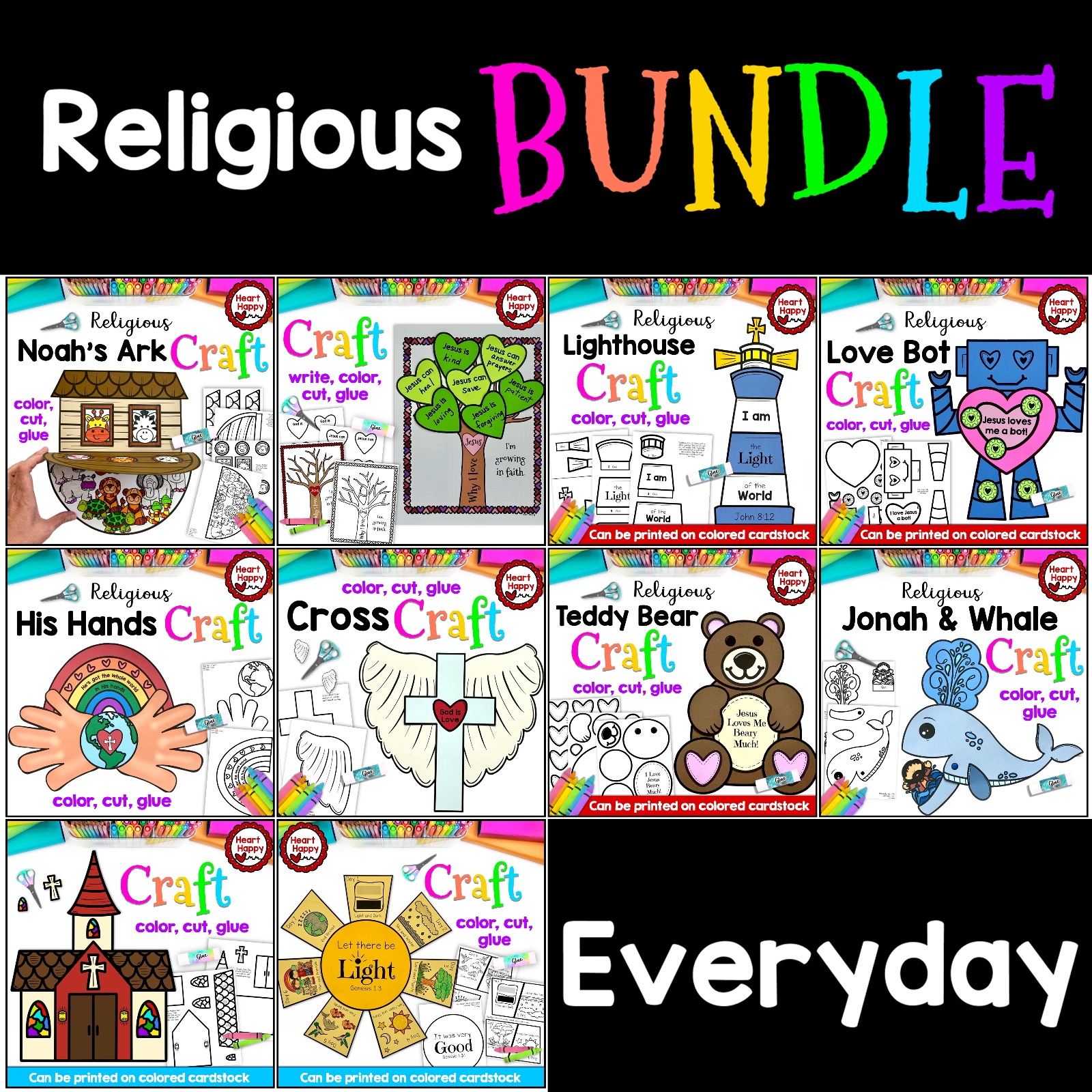 Religious Crafts BUNDLE | Sunday School Craft | Bible Study Craft ...