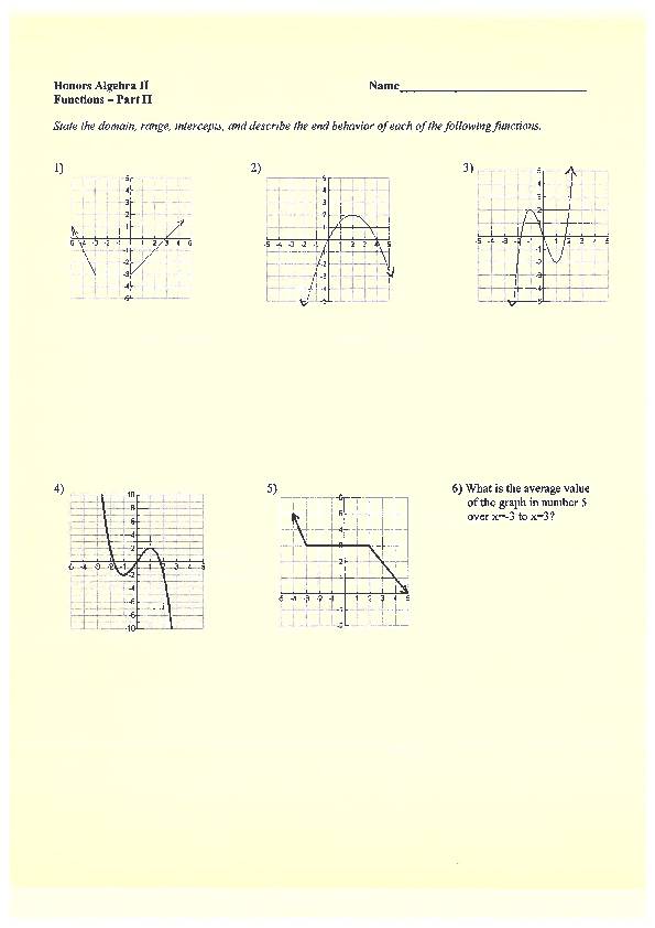 Algebra 1 Honors Functions Part 2 - Classful