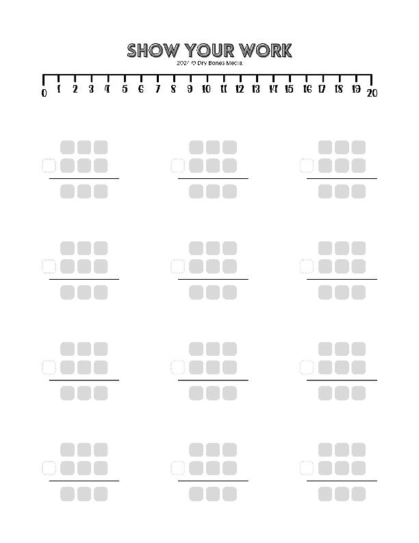 Math Stratch Work Show Your Work - Addition and Subtraction Math Scratch Sheets - Classful
