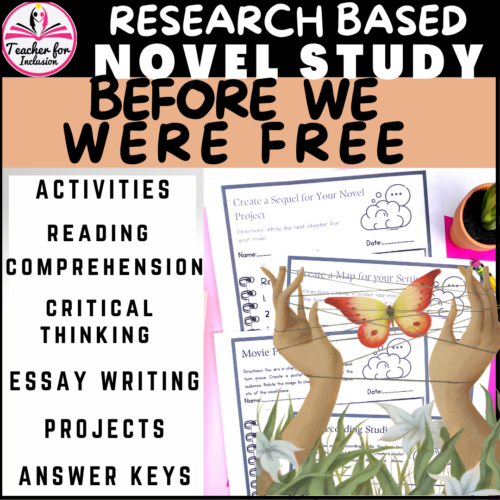 Before We Were Free Julia Alvarez Novel Study Curriculum Lesson Plans ...