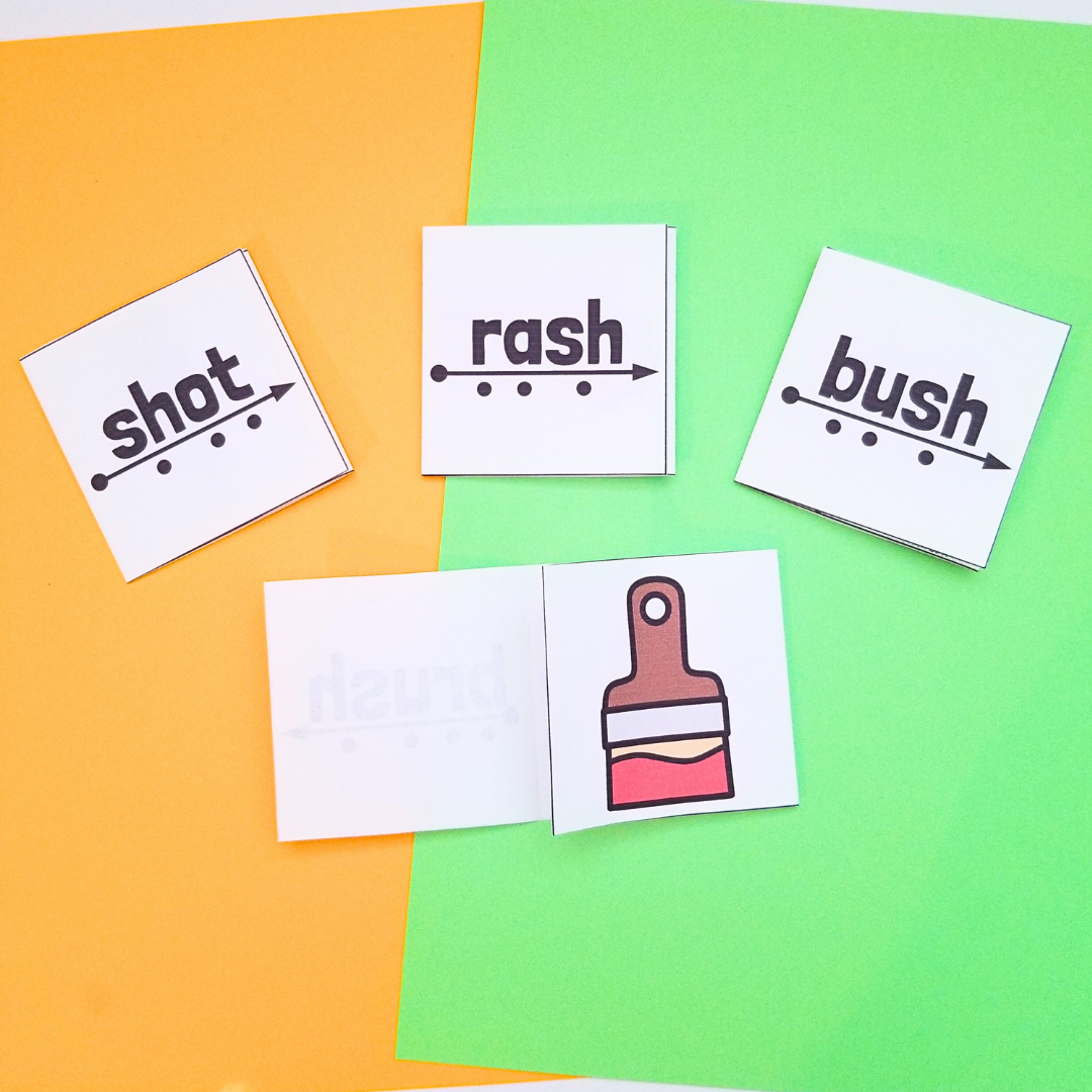Digraph SH Words Read and Reveal Blending Cards - Classful