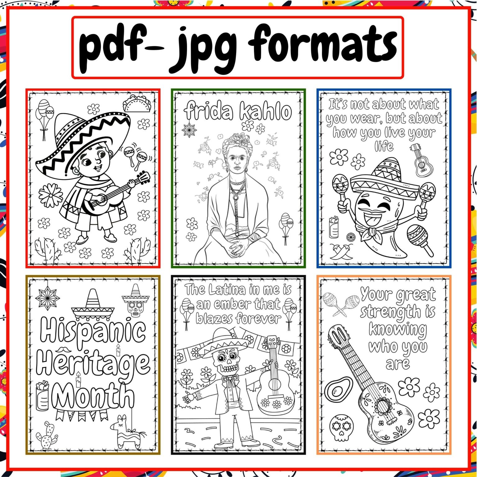 Hispanic Heritage Month Coloring Pages | Hispanic Heritage Month