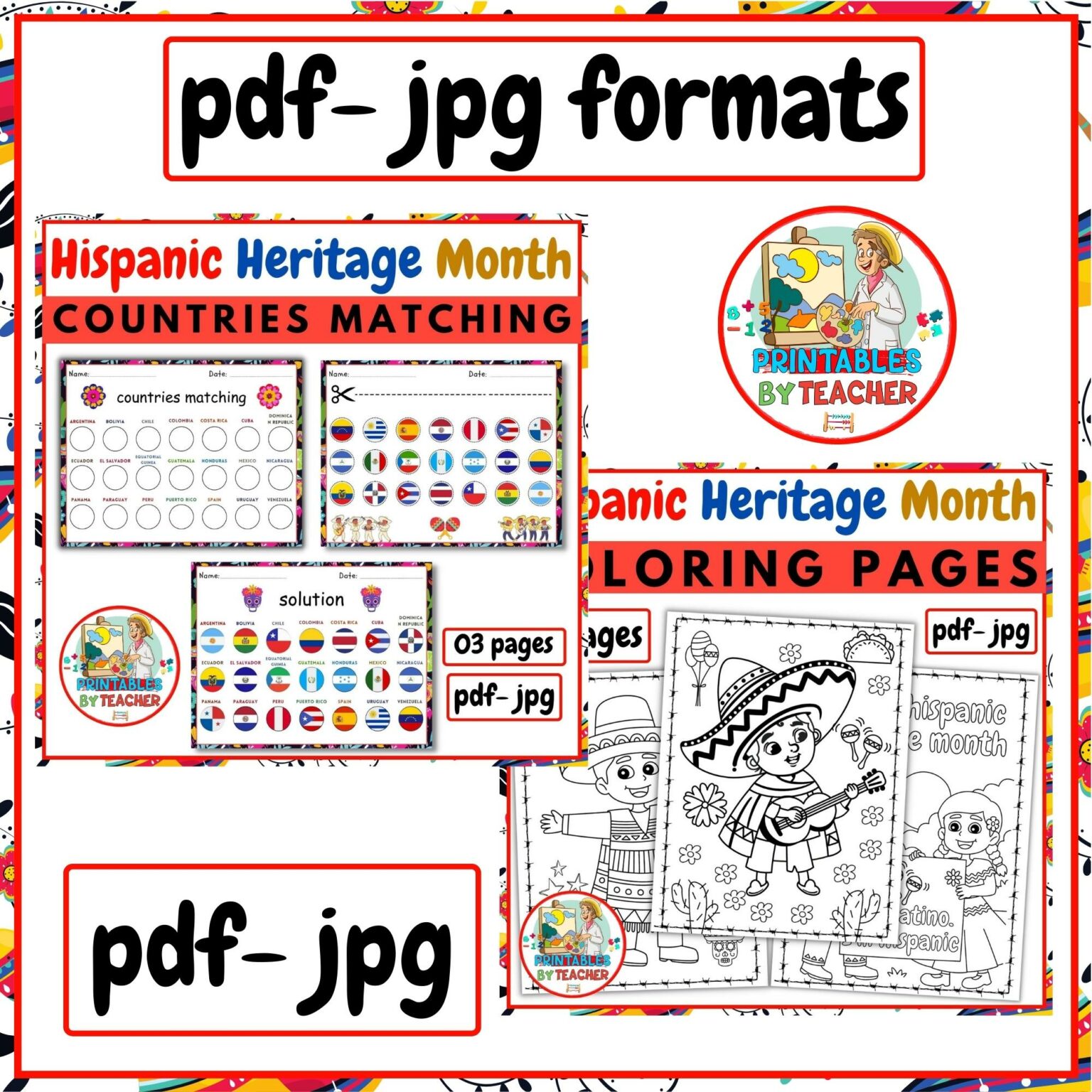 National Hispanic Heritage Month Activities BUNDLE | Hispanic games ...