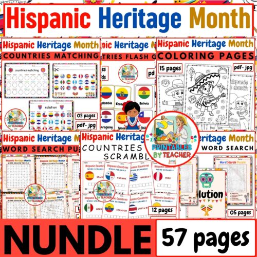 National Hispanic Heritage Month Activities BUNDLE | Hispanic games ...