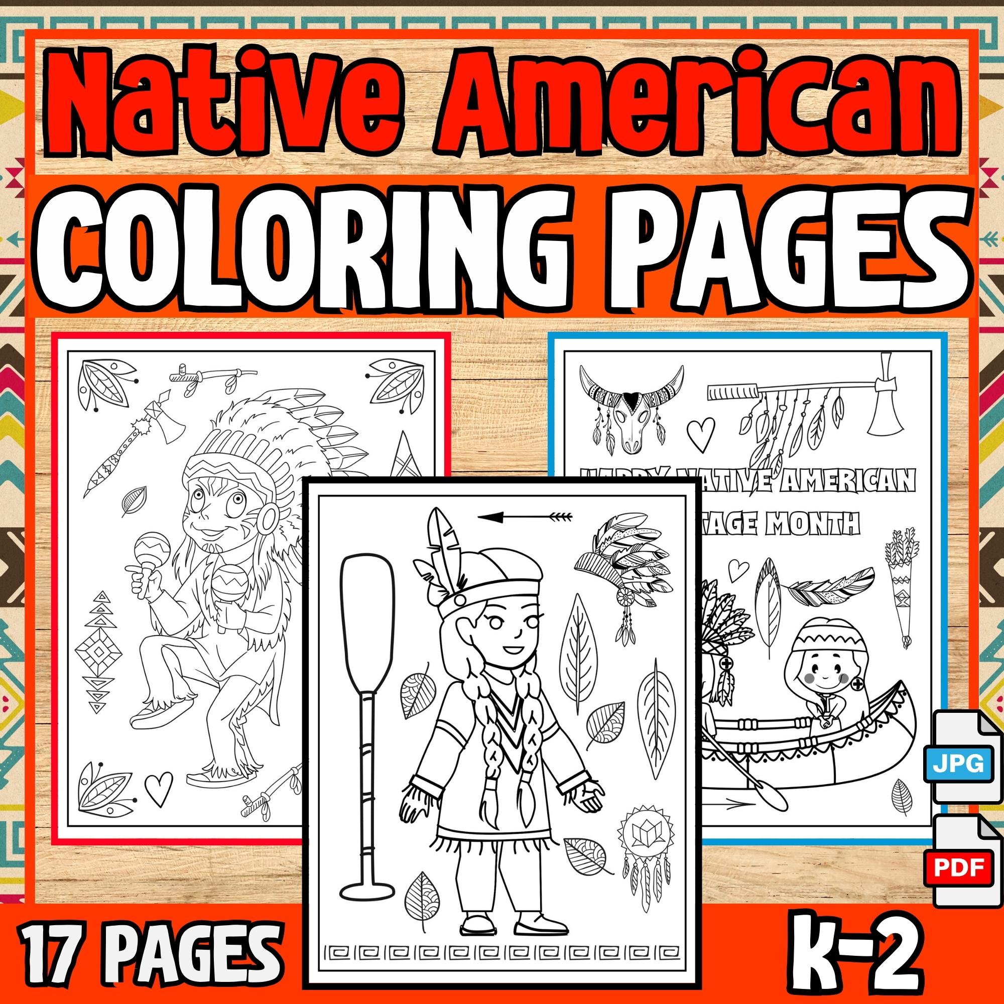 Native American heritage month coloring pages | November activities ...