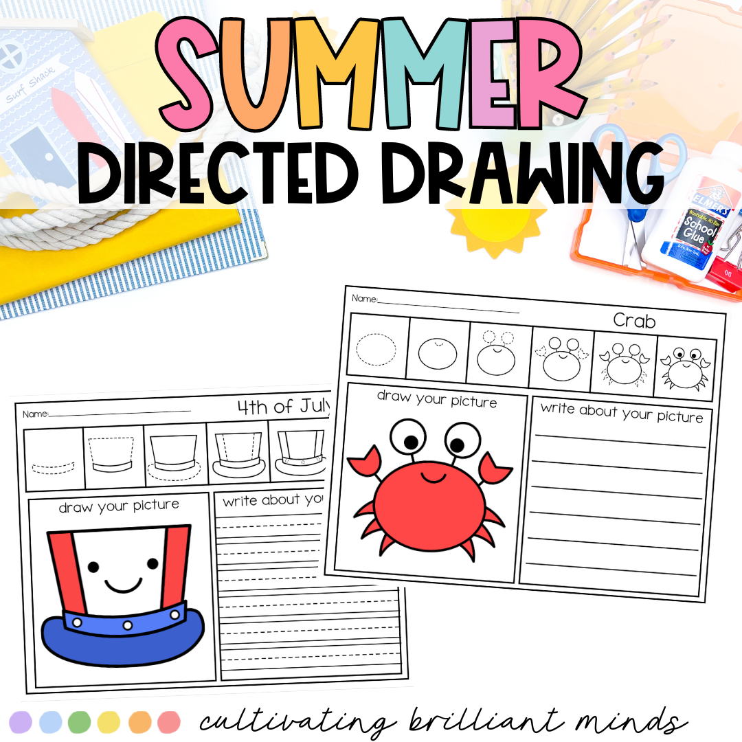 Summer Directed Drawing & Writing | Directed Drawing Activities ...