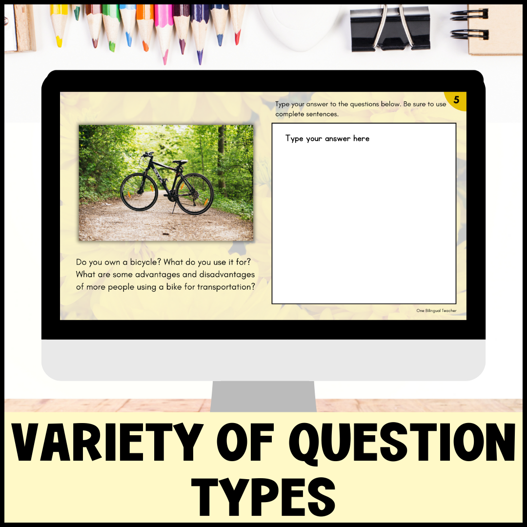 ESL Digital Bell Ringers Writing Prompts with Pictures for May | Middle ...