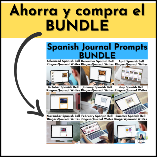 Advanced Spanish 3 & 4 Writing Prompts with Pictures for May | Bell ...