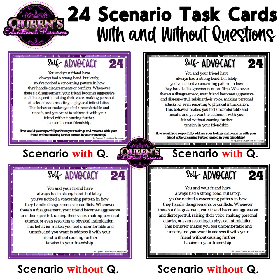 Self-advocacy scenarios | self-advocacy worksheets | situation ...