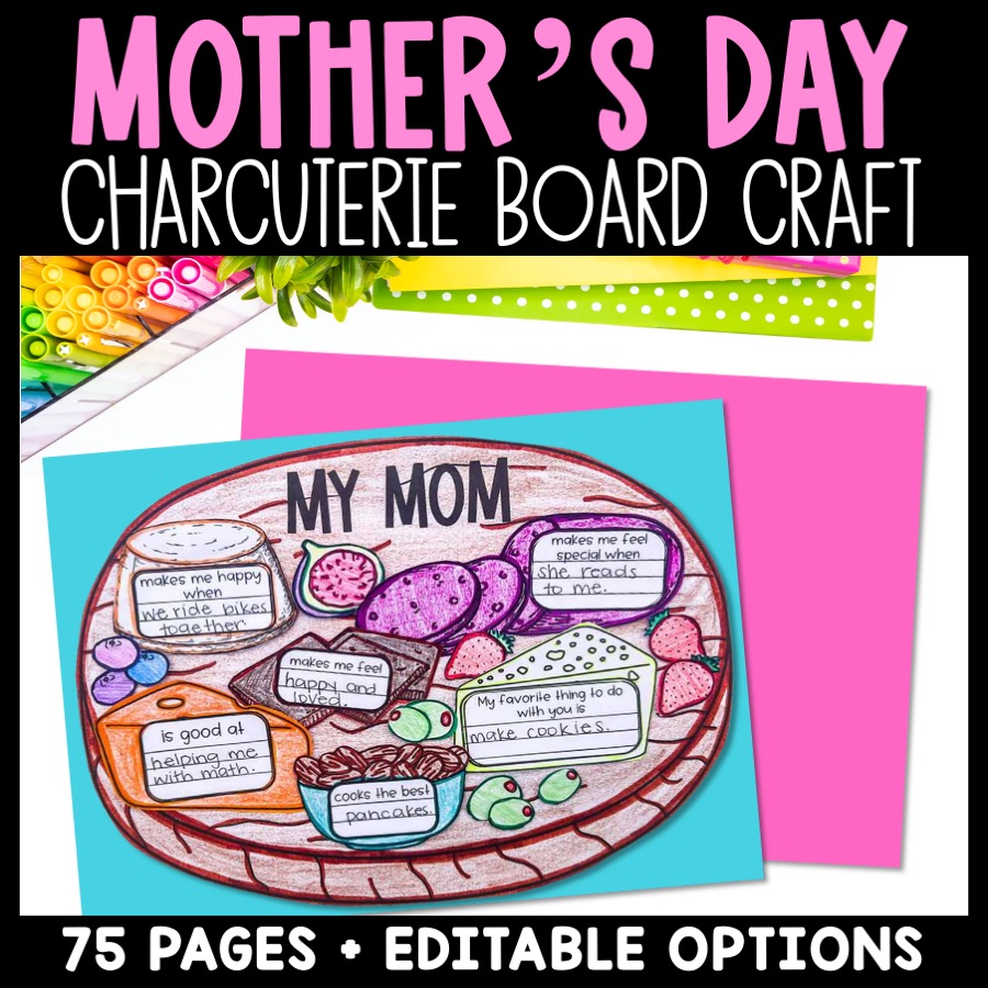 Mother's Day Editable Writing Craft Activity for Bulletin Board or Door ...