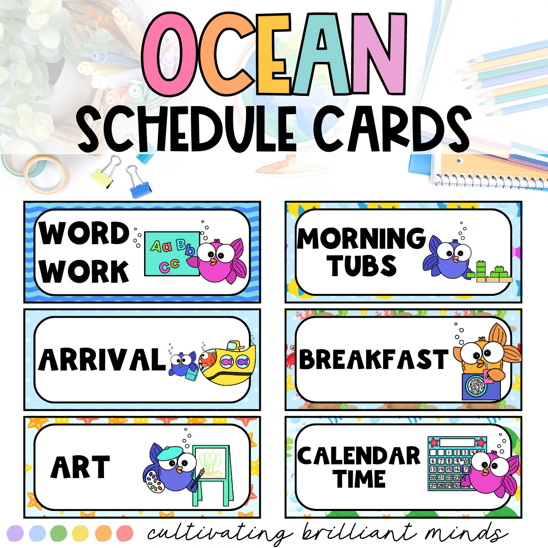 editable-daily-schedule-cards-ocean-themed-ocean-classroom-decor-classful