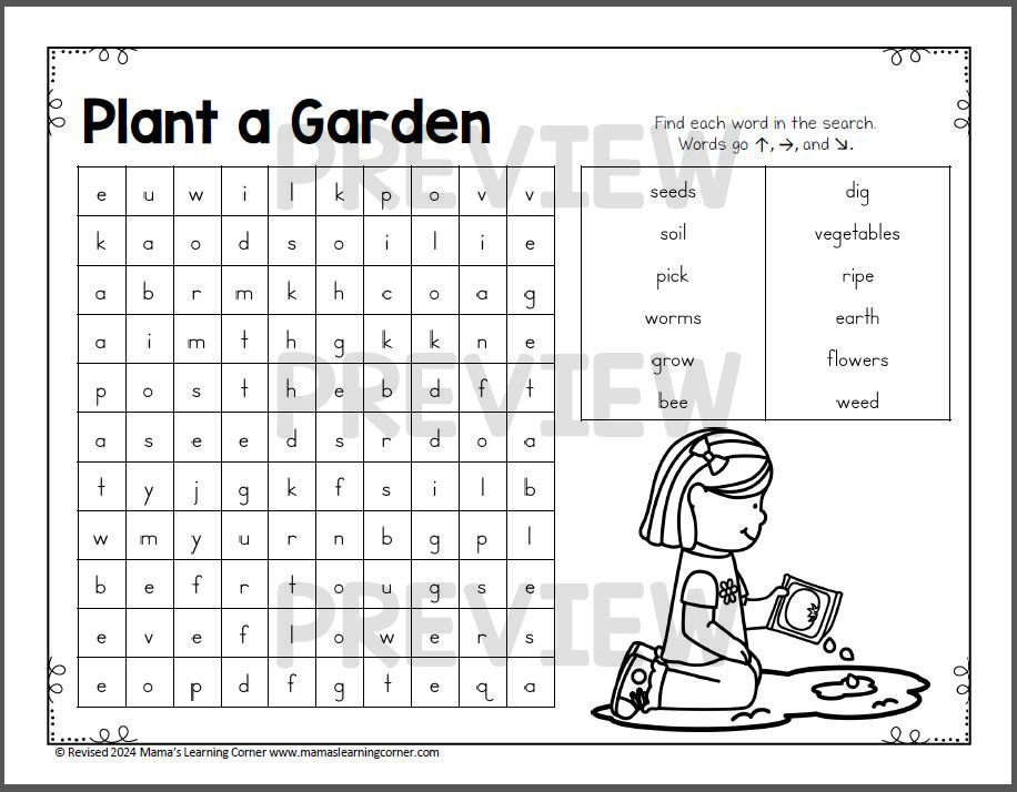 May Word Search Packet - Mother's Day, Memorial Day, Armed Forces Day, Flowers - Classful for May Word Search Free Printable