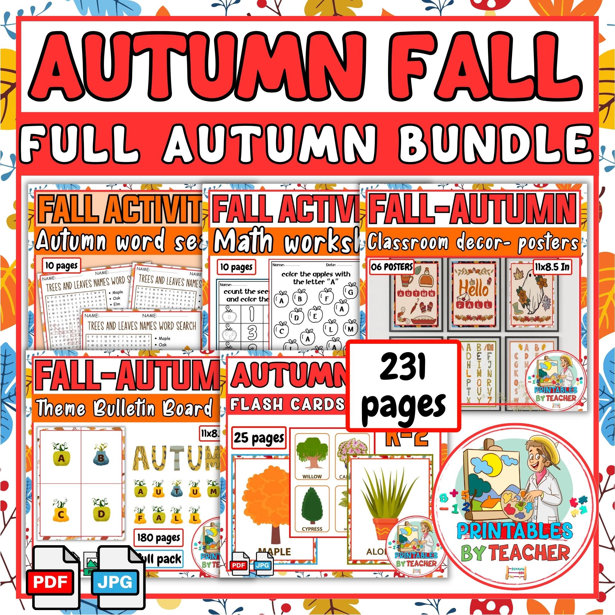 Fall Autumn activities classroom management Decoration | Full Autumn ...
