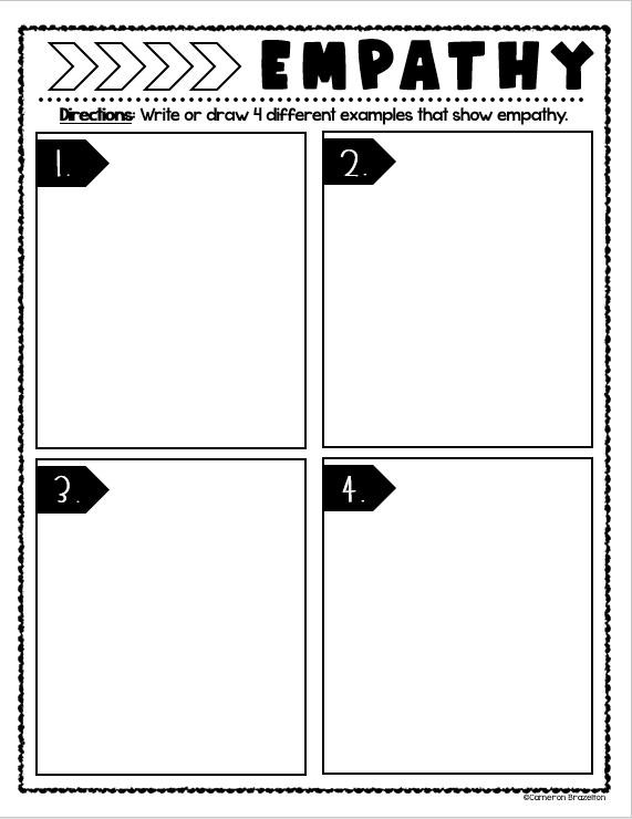 Social Emotional Learning Task Cards Prompts & Activities Empathy ...