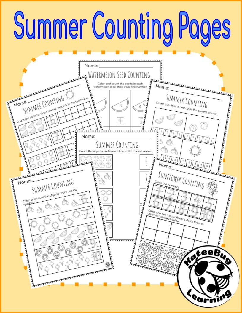 FREE Summer Pre-K Math Practice | Various Counting Pages for Beginners - Classful free-summer-pre-k-math-practice-various-counting-pages-for-beginners-classful