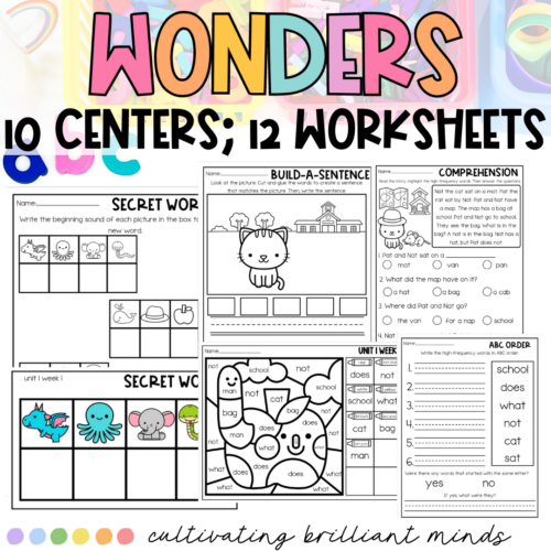 McGraw-Hill Wonders 1st Grade High Frequency Word Centers | Unit 1 Week ...
