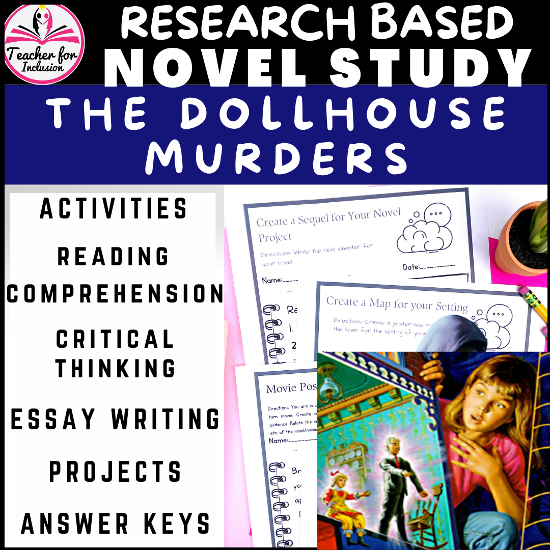 The Dollhouse Murders Betty Ren Wright Novel Study Curriculum 