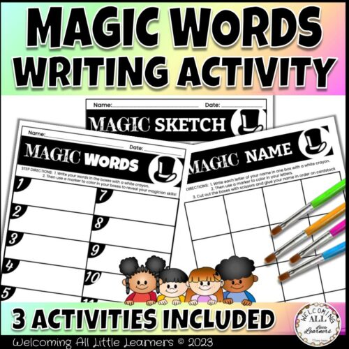 Printable Magic Word Writing Activity Set- CVC, Vocabulary, Name ...