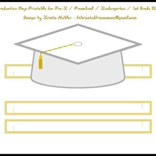 Graduation Cap White Paper Party Hat Printable - Classful