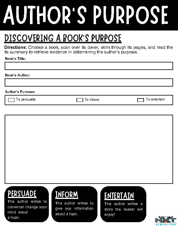 author-s-purpose-activity-packet-classful for Free Printable Author S Purpose Worksheets Author's Purpose Activity Packet - Classful for Free Printable Author S Purpose Worksheets