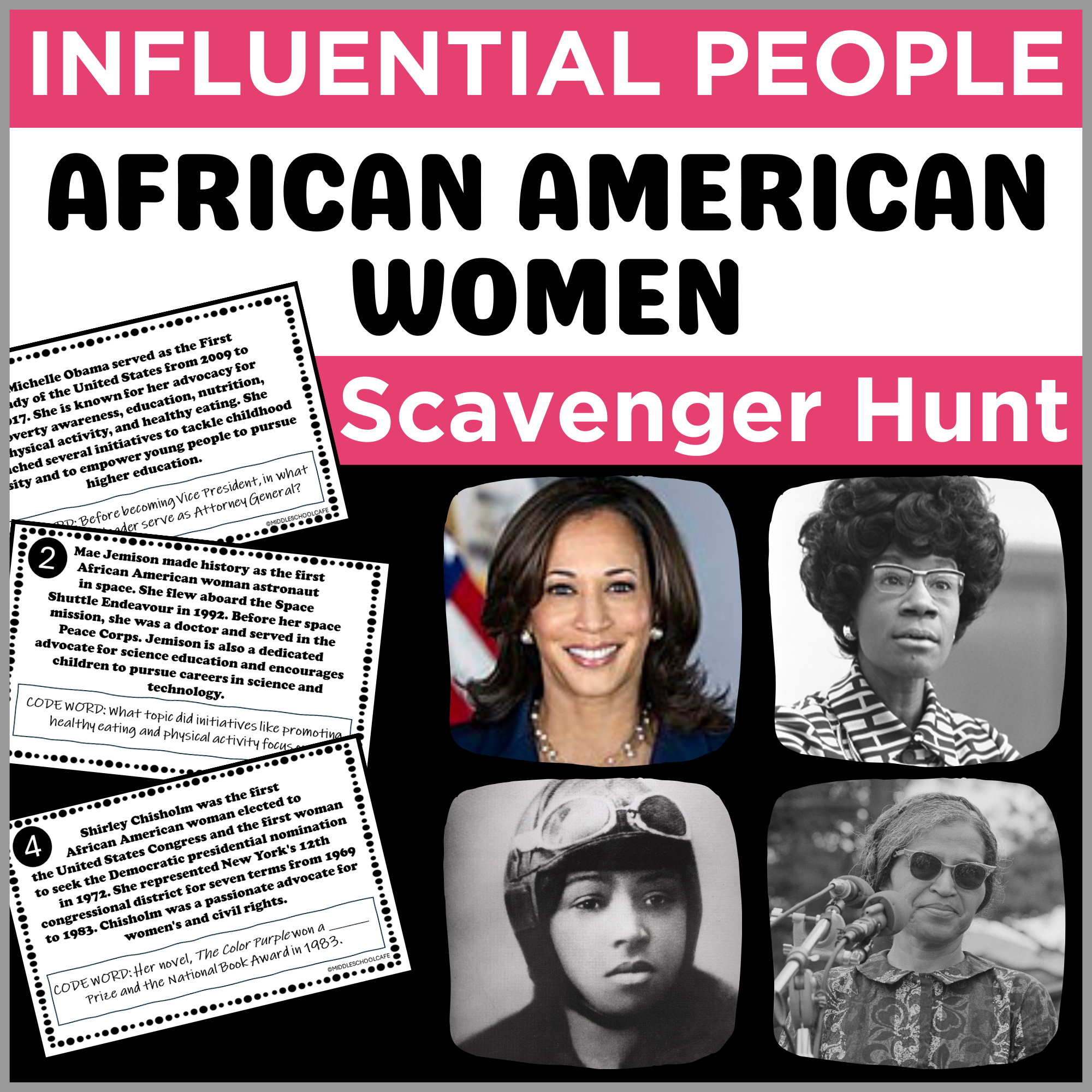 African American Women Scavenger Hunt Black History Month Activity ...