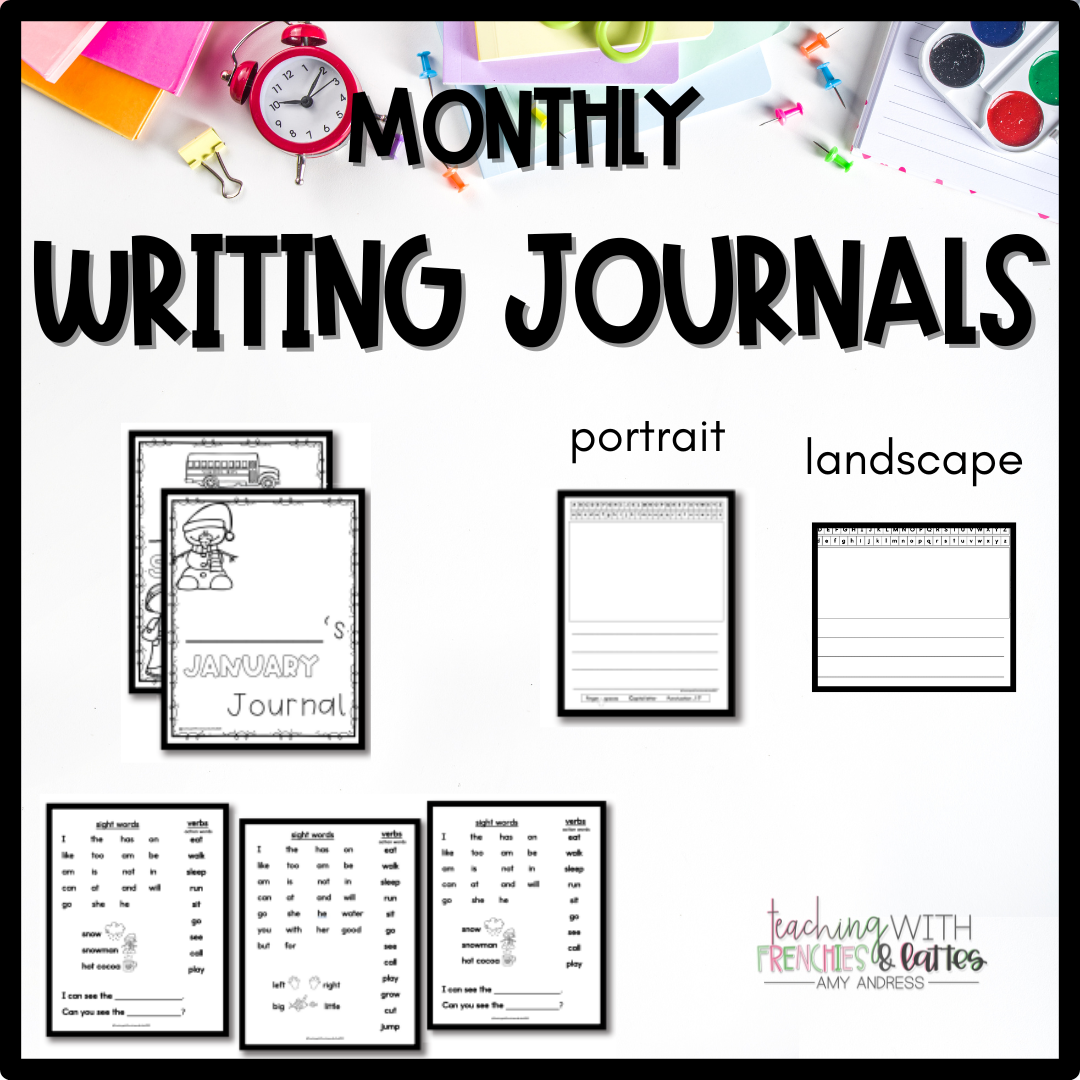 Monthly Writing Journals- Landscape and Portrait