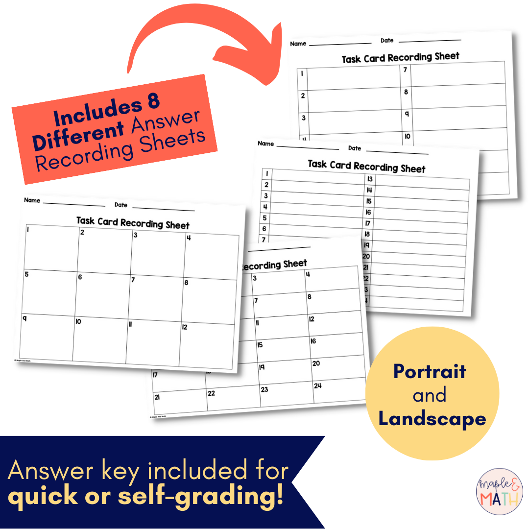 Adding Rational Numbers Decimals and Fractions Task Cards 7th Grade ...