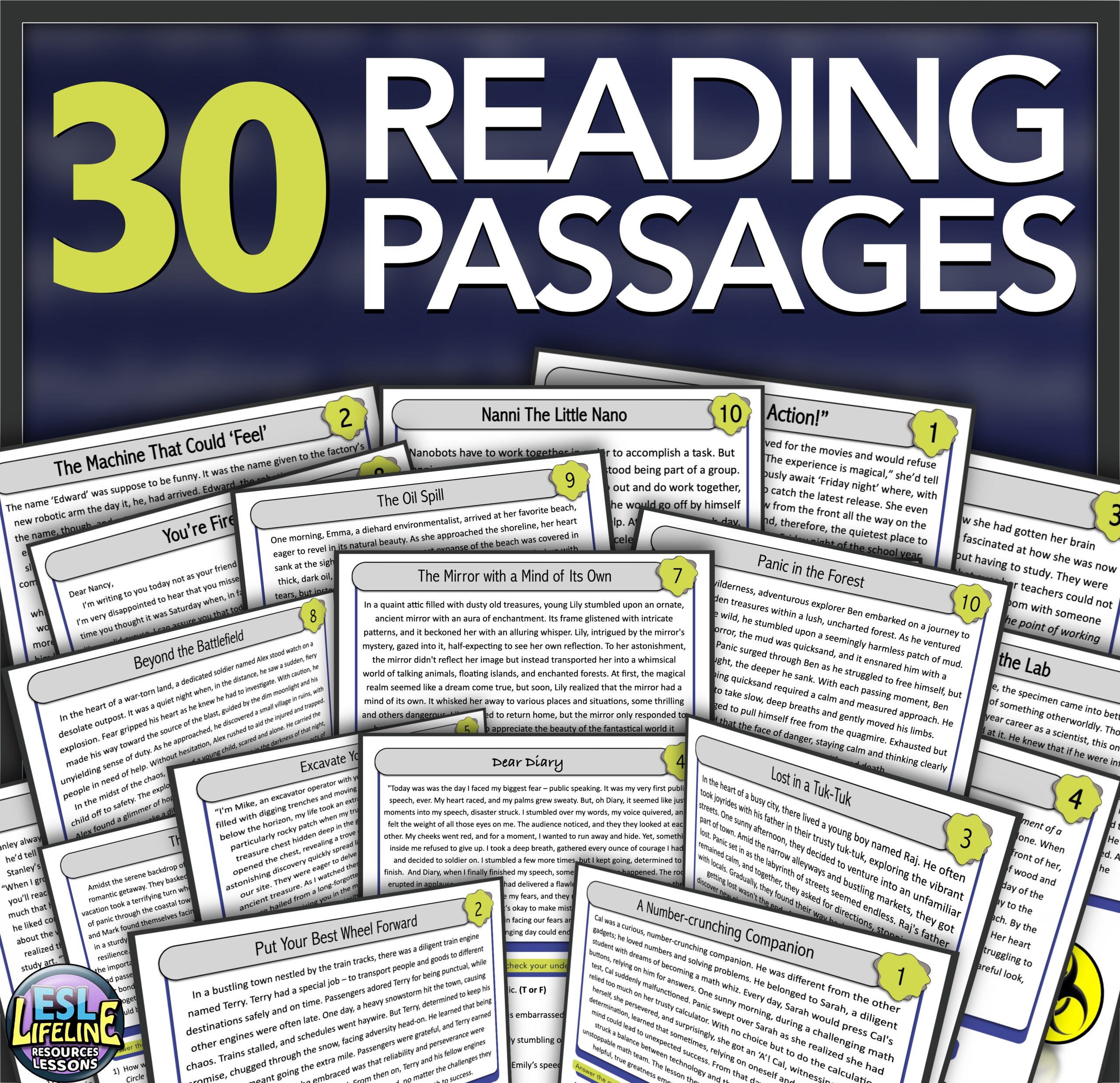 Main Idea and Supporting Details 30 Short Reading Comprehension Passages  with Questions and Tasks - Classful, image size:2560x2475