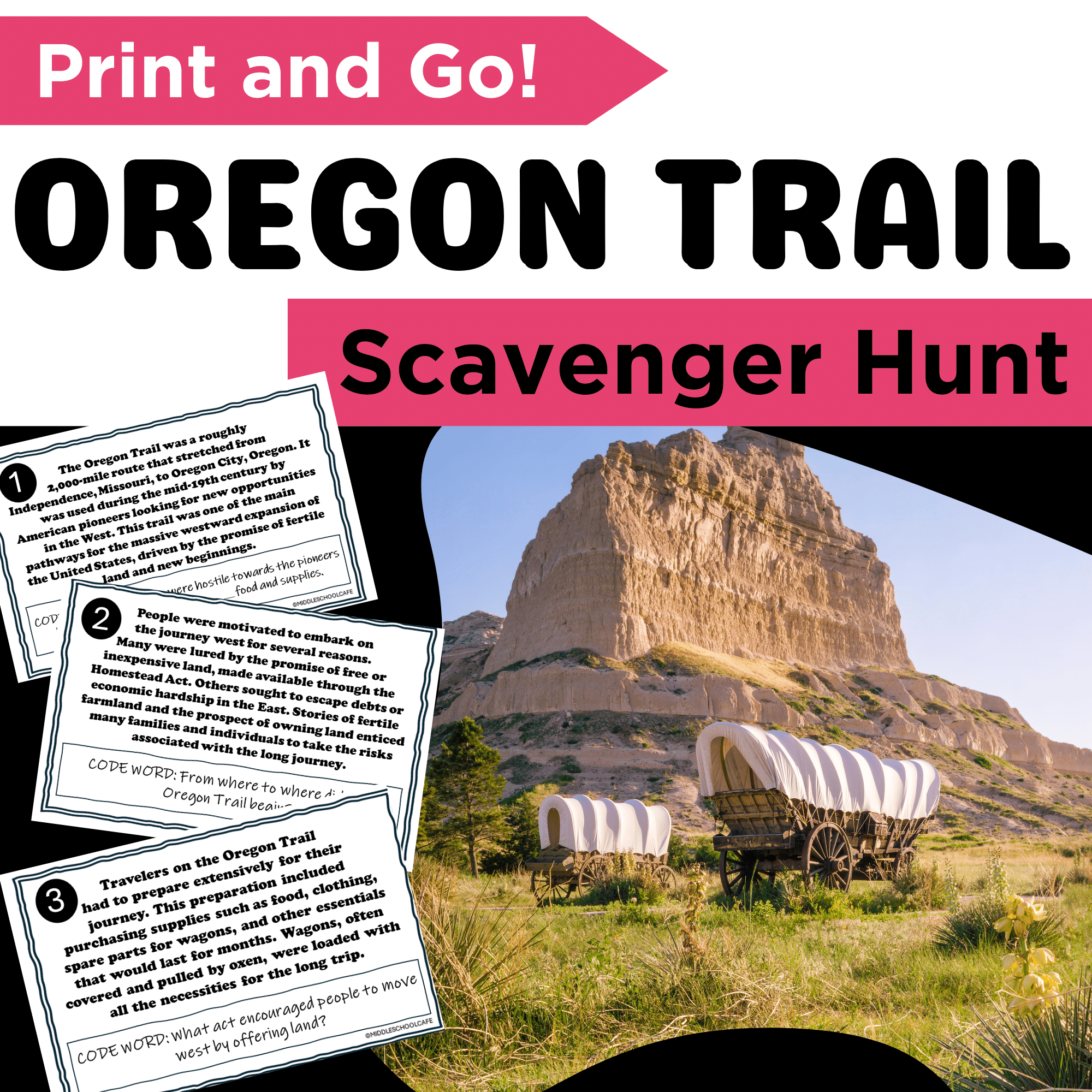 Oregon Trail Scavenger Hunt - Classful