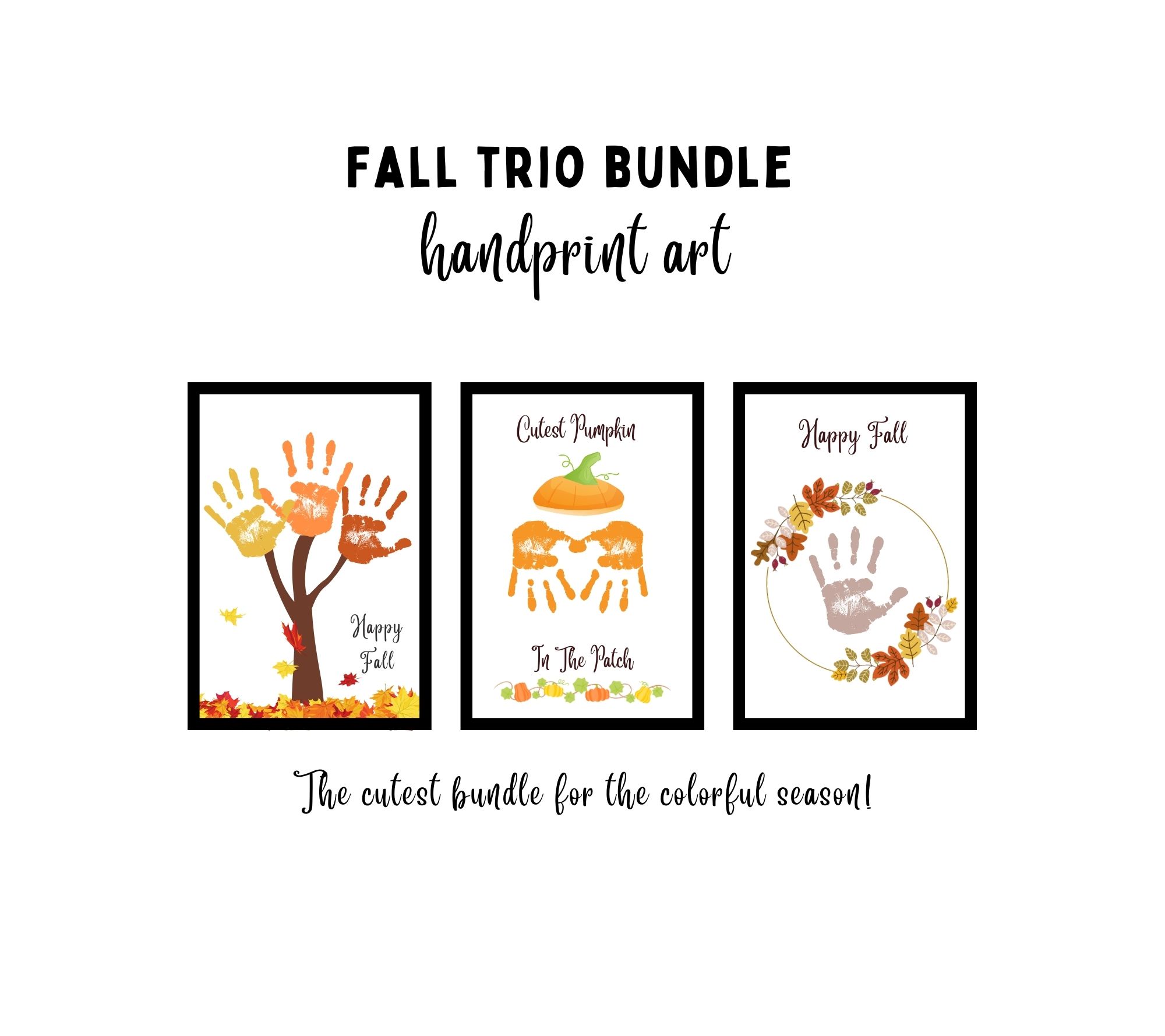 Fall Handprint Crafts Art Printable Template / Autumn Activity / Fall ...