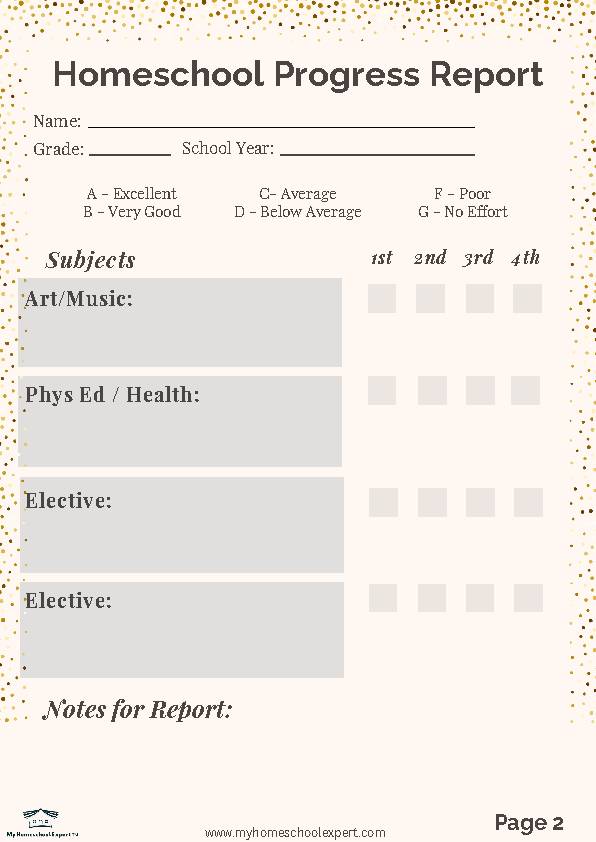report card grade c Homeschool Report Card Book: Homeschool Progress Report Form for Teachers |  Home School Student Grade Report main image 1