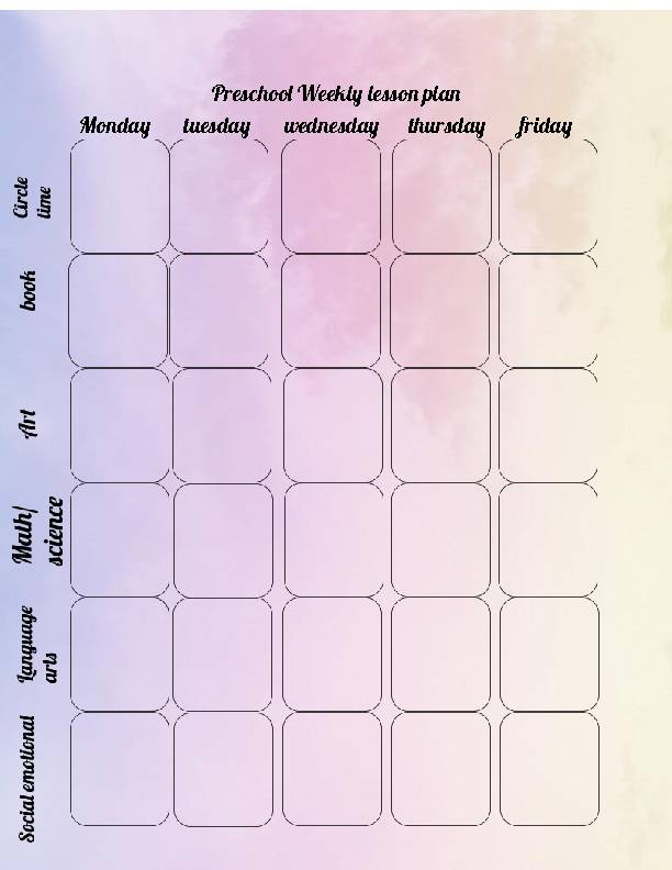 preschool-weekly-lesson-plan-classful for Free Printable Preschool Lesson Plan Template Preschool weekly lesson plan! - Classful for Free Printable Preschool Lesson Plan Template